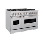 ZLINE KITCHEN & BATH Classic 48-in Standard 4.2-cu ft / 2.5-cu ft Convection Oven Freestanding Double Oven Dual Fuel Range ( Stainless Steel )
