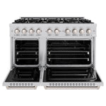 ZLINE KITCHEN & BATH Classic 48-in Standard 4.2-cu ft / 2.5-cu ft Convection Oven Freestanding Double Oven Dual Fuel Range ( Stainless Steel )