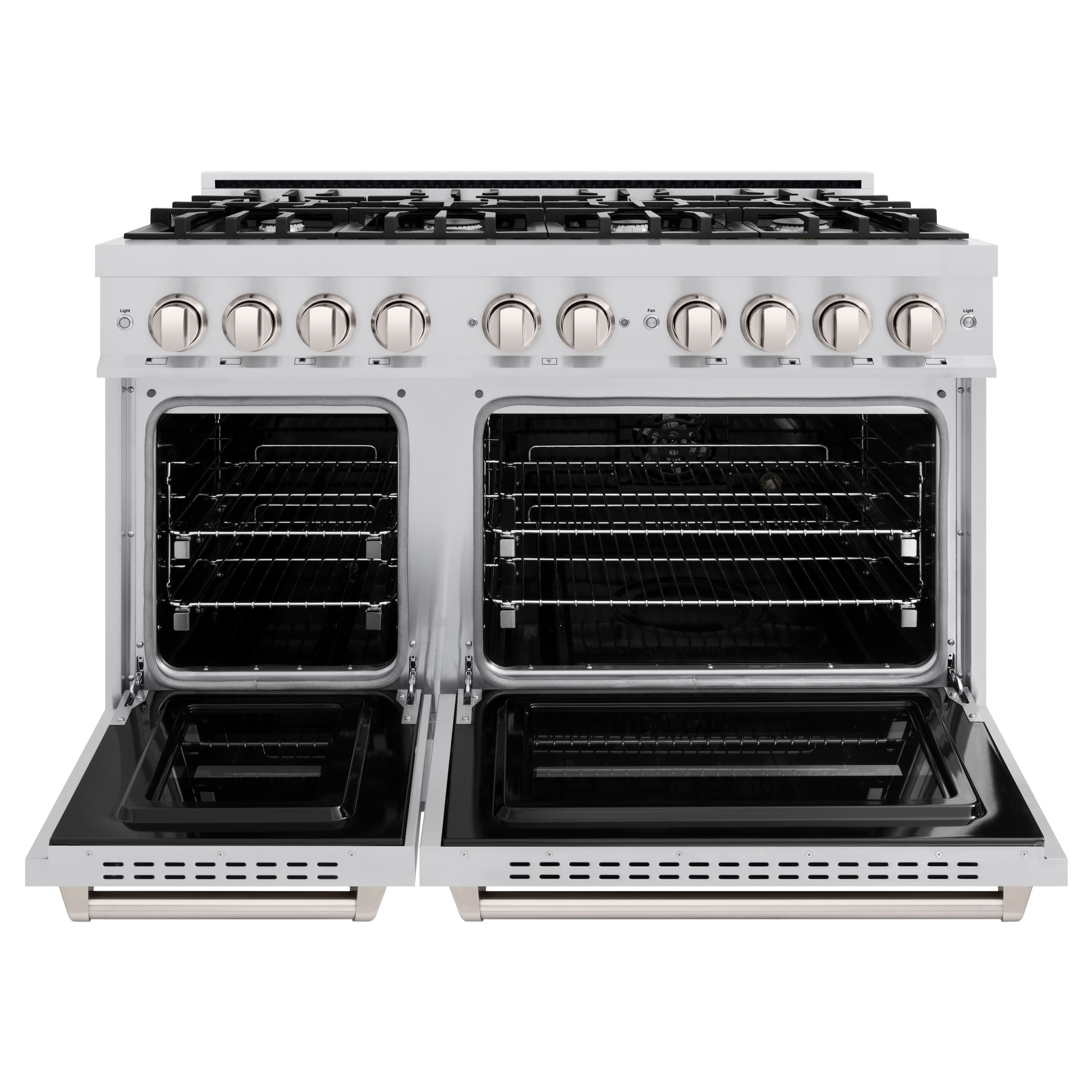 ZLINE KITCHEN & BATH Classic 48-in Standard 4.2-cu ft / 2.5-cu ft Convection Oven Freestanding Double Oven Dual Fuel Range ( Stainless Steel )