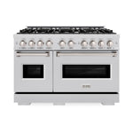 ZLINE KITCHEN & BATH Classic 48-in Standard 4.2-cu ft / 2.5-cu ft Convection Oven Freestanding Double Oven Dual Fuel Range ( Stainless Steel )