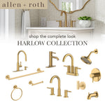 Alpine Reserve Harlow Brushed Gold Widespread 2-handle WaterSense Mid-arc Residential Handle Bathroom Sink Faucet with Drain