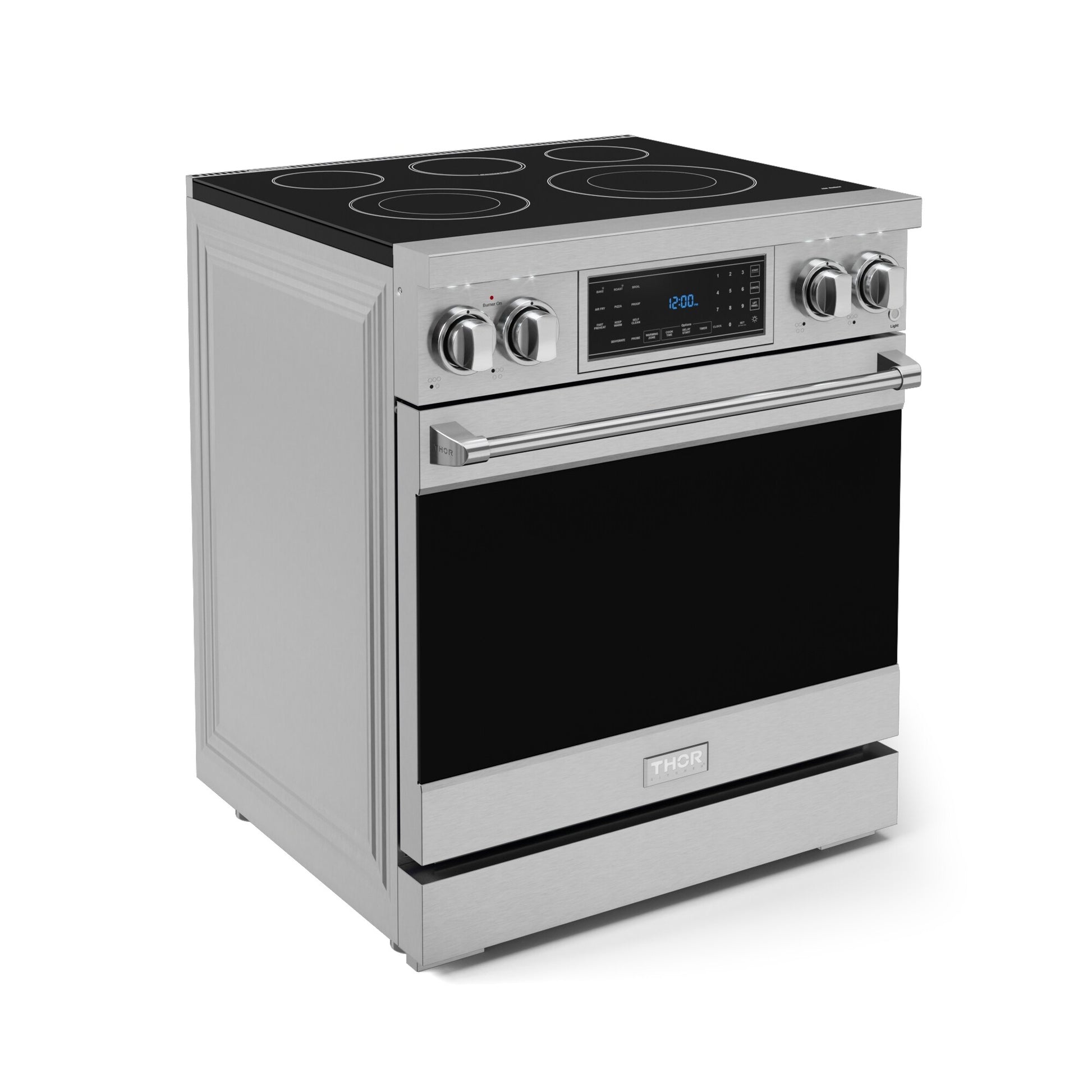 Thor Kitchen Gordon Ramsay Series 30-in Glass Top 5 burners 4.55-cu ft Air Fry Convection Oven Freestanding Electric Range