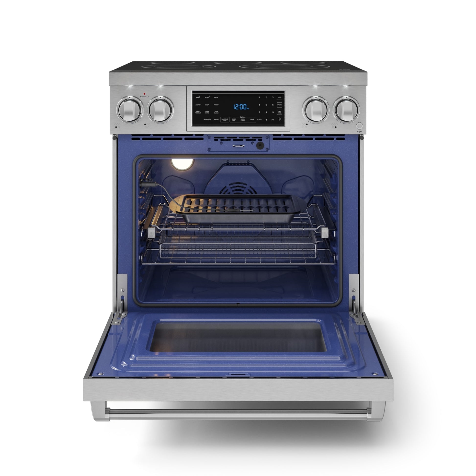 Thor Kitchen Gordon Ramsay Series 30-in Glass Top 5 burners 4.55-cu ft Air Fry Convection Oven Freestanding Electric Range