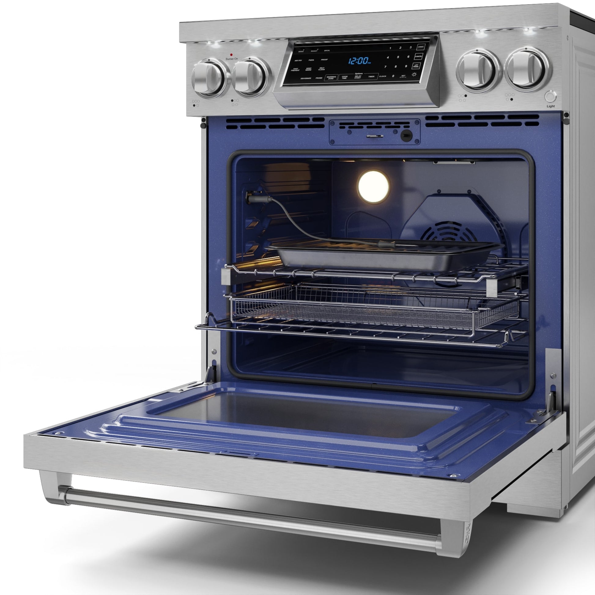 Thor Kitchen Gordon Ramsay Series 30-in Glass Top 5 burners 4.55-cu ft Air Fry Convection Oven Freestanding Electric Range