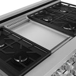 Thor Kitchen Gordon Ramsay Series 48-in 7 burners 4.6-cu ft / 2.2-cu ft Convection Oven Freestanding Double Oven Gas Range ( Stainless Steel )