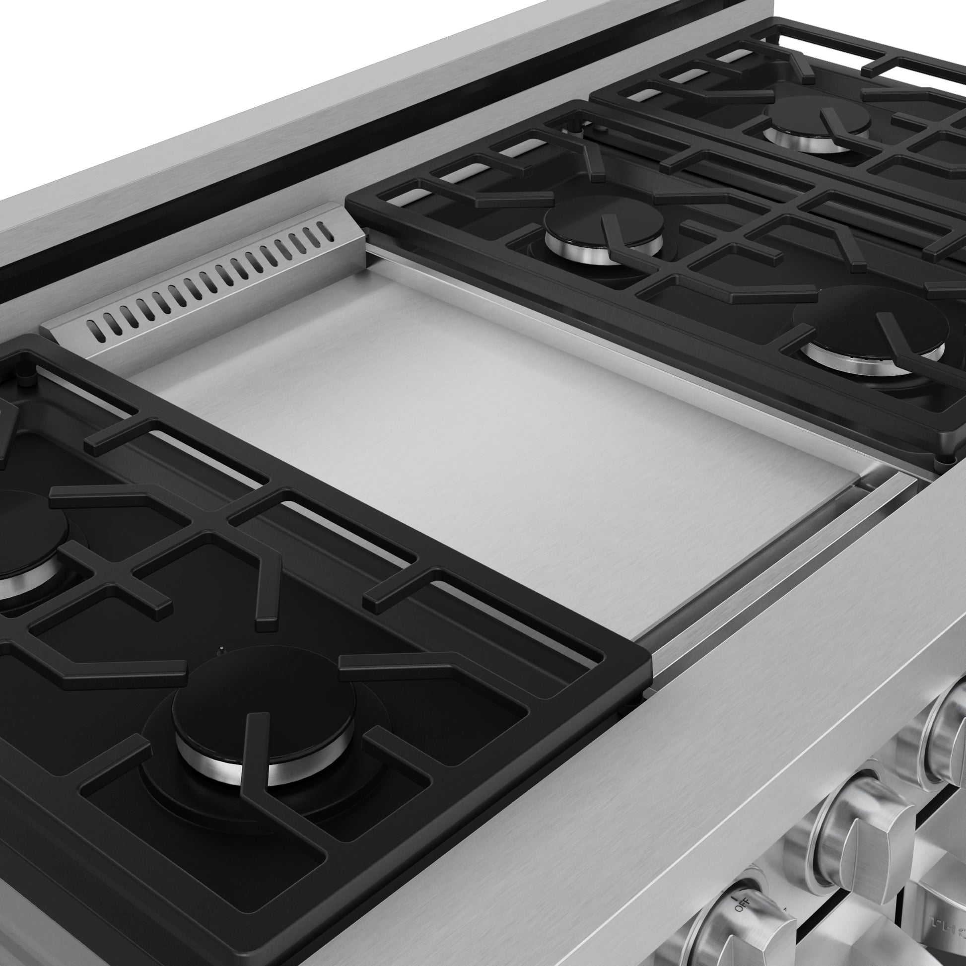 Thor Kitchen Gordon Ramsay Series 48-in 7 burners 4.6-cu ft / 2.2-cu ft Convection Oven Freestanding Double Oven Gas Range ( Stainless Steel )