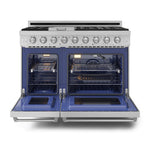 Thor Kitchen Gordon Ramsay Series 48-in 7 burners 4.6-cu ft / 2.2-cu ft Convection Oven Freestanding Double Oven Gas Range ( Stainless Steel )