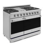 Thor Kitchen Gordon Ramsay Series 48-in 7 burners 4.6-cu ft / 2.2-cu ft Convection Oven Freestanding Double Oven Gas Range ( Stainless Steel )