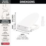 Delta Refresh Premium Elongated Electric Bidet Toilet Seat in White, 893006E-WH, MRSP: $254.49, FINAL PRICE: $ + TAX