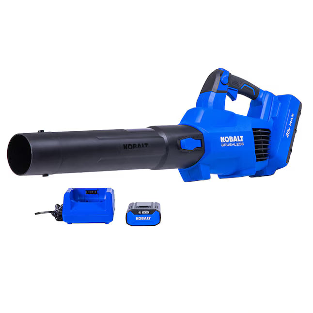 Kobalt Gen4 40-volt 520-CFM 120-MPH Battery Handheld Leaf Blower 4.0 Ah Battery Included Charger Included