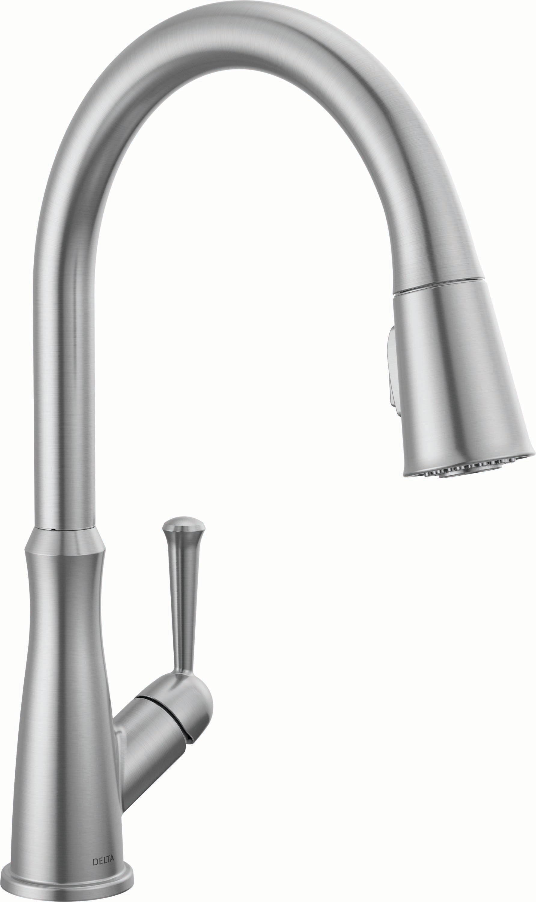 Delta Westville Single Handle Pull-Down Kitchen Faucet in Arctic Stainless, 9110-AR-DST, MRSP: $499, FINAL PRICE: $99.99 + TAX
