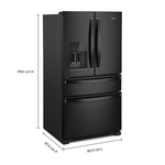 Whirlpool Standard-Depth 24.5-cu ft 4-Door French Door Refrigerator with Ice Maker with Water and Ice Dispenser (Black), WRMF3636RB/00 *JR2510, Retail: $2,999.00, FINAL PRICE: $1,499.99 + TAX