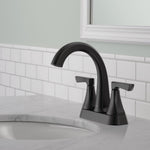 Delta Arcadia Two Handle Centerset Bathroom Faucet in Matte Black, 25892LF-BL, MSRP: $