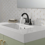 Delta Arcadia Two Handle Centerset Bathroom Faucet in Matte Black, 25892LF-BL, MSRP: $
