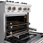 ZLINE KITCHEN & BATH Classic 30-in Standard 4 burners Convection Oven Freestanding Dual Fuel Range ( Stainless Steel )