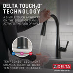 Delta Essa Single Handle Pull-Down Kitchen Faucet with Touch2O Technology in Matte Black, 9113T-BL-DST, MRSP: $728, FINAL PRICE: $ + TAX