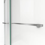 DreamLine Essence Brushed Nickel 56-in to 60-in W x 76.0-in H Frameless Clear Glass Bypass Sliding Shower door