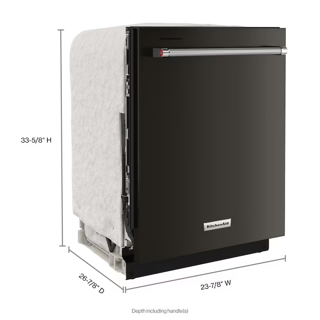 KitchenAid 24-in Top Control Built-in Dishwasher With Third Rack (Black Stainless Steel with PRINTSHIELD) 44-dBA, KDTM404KBS/3 *JR2509, Retail: $1,449.00, FINAL PRICE: $799.99 + TAX