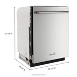 KitchenAid Eco Series 24-in Top Control Built-in Dishwasher (PRINTSHIELD Finish Stainless Steel) With Third Rack 44-dBA, KDTM704KPS *JR2510, Retail: $1,649.00, FINAL PRICE: $799.99 + TAX