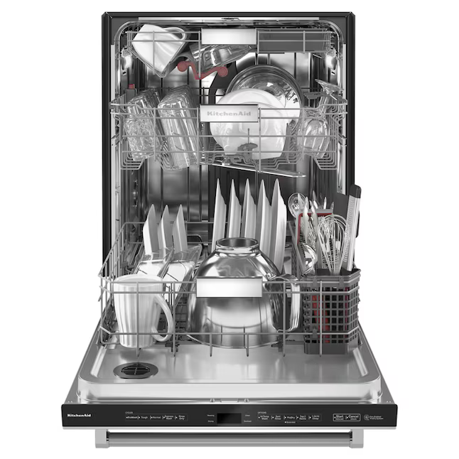 KitchenAid Eco Series 24-in Top Control Built-in Dishwasher (PRINTSHIELD Finish Stainless Steel) With Third Rack 44-dBA, KDTM704KPS *JR2510, Retail: $1,649.00, FINAL PRICE: $799.99 + TAX