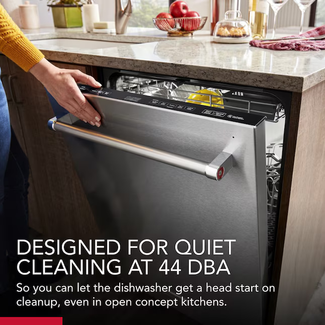KitchenAid Eco Series 24-in Top Control Built-in Dishwasher (PRINTSHIELD Finish Stainless Steel) With Third Rack 44-dBA, KDTM704KPS *JR2510, Retail: $1,649.00, FINAL PRICE: $799.99 + TAX