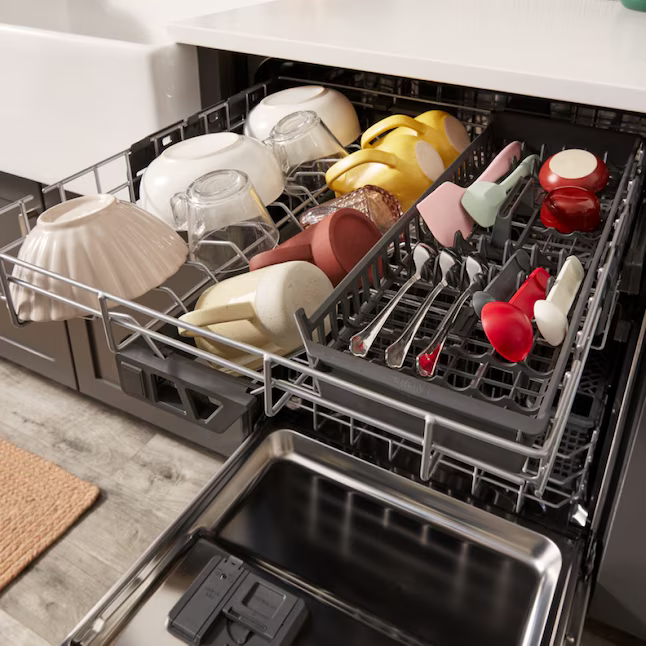 KitchenAid Eco Series 24-in Top Control Built-in Dishwasher (PRINTSHIELD Finish Stainless Steel) With Third Rack 44-dBA, KDTM704KPS *JR2510, Retail: $1,649.00, FINAL PRICE: $799.99 + TAX