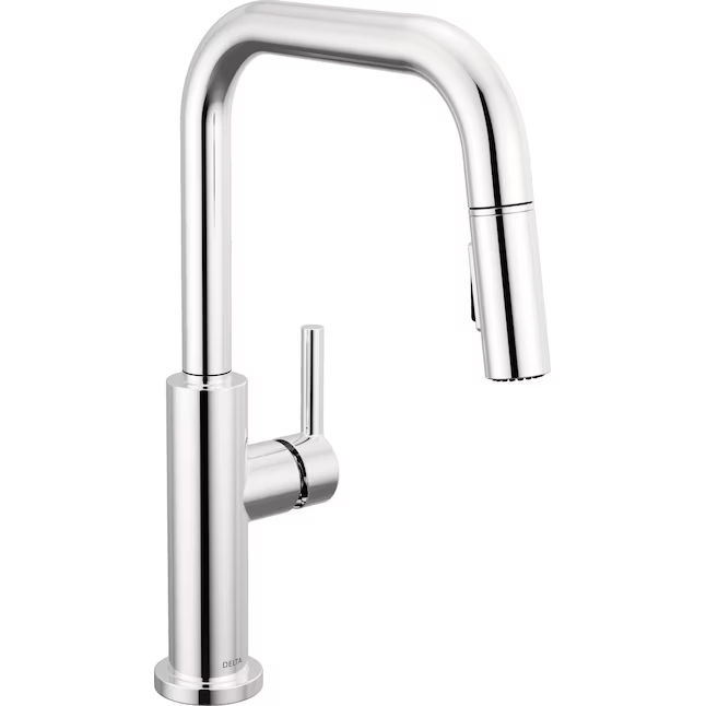Delta Nicoli Chrome Single Handle Deck-mount Pull-down Kitchen Faucet with Sprayer (Includes Deck Plate), 19868LF #6605076 *JR2512, Retail: $185.82, FINAL PRICE: $129.99 + TAX
