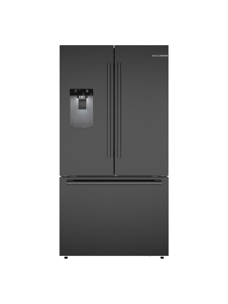 Bosch Standard-Depth 500 Series 26-cu ft 36-in Wide with Ice Maker ( Black Stainless Steel )