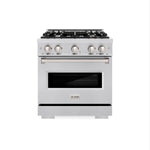 ZLINE KITCHEN & BATH Classic 30-in Standard 4 burners Convection Oven Freestanding Dual Fuel Range ( Stainless Steel )