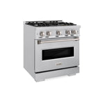 ZLINE KITCHEN & BATH Classic 30-in Standard 4 burners Convection Oven Freestanding Dual Fuel Range ( Stainless Steel )