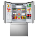 Cosmo Counter-Depth 22.4-cu ft 3-Door French Door Refrigerator with Ice Maker with Water Dispenser (Stainless Steel), COS-FDR223GWSS *JR2509, Retail: $3,149.99, FINAL PRICE: $1,499.99 + TAX