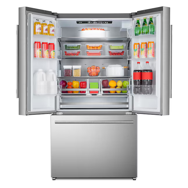 Cosmo Counter-Depth 22.4-cu ft 3-Door French Door Refrigerator with Ice Maker with Water Dispenser (Stainless Steel), COS-FDR223GWSS *JR2509, Retail: $3,149.99, FINAL PRICE: $1,499.99 + TAX