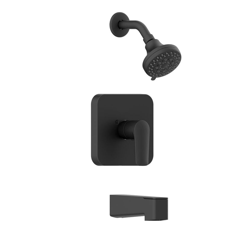 Alpine Reserve Dunmore Matte Black 1-handle Multi-function 3.752-in Round Bathtub and shower Faucet ( Valve Included )