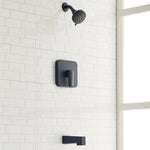 Alpine Reserve Dunmore Matte Black 1-handle Multi-function 3.752-in Round Bathtub and shower Faucet ( Valve Included )