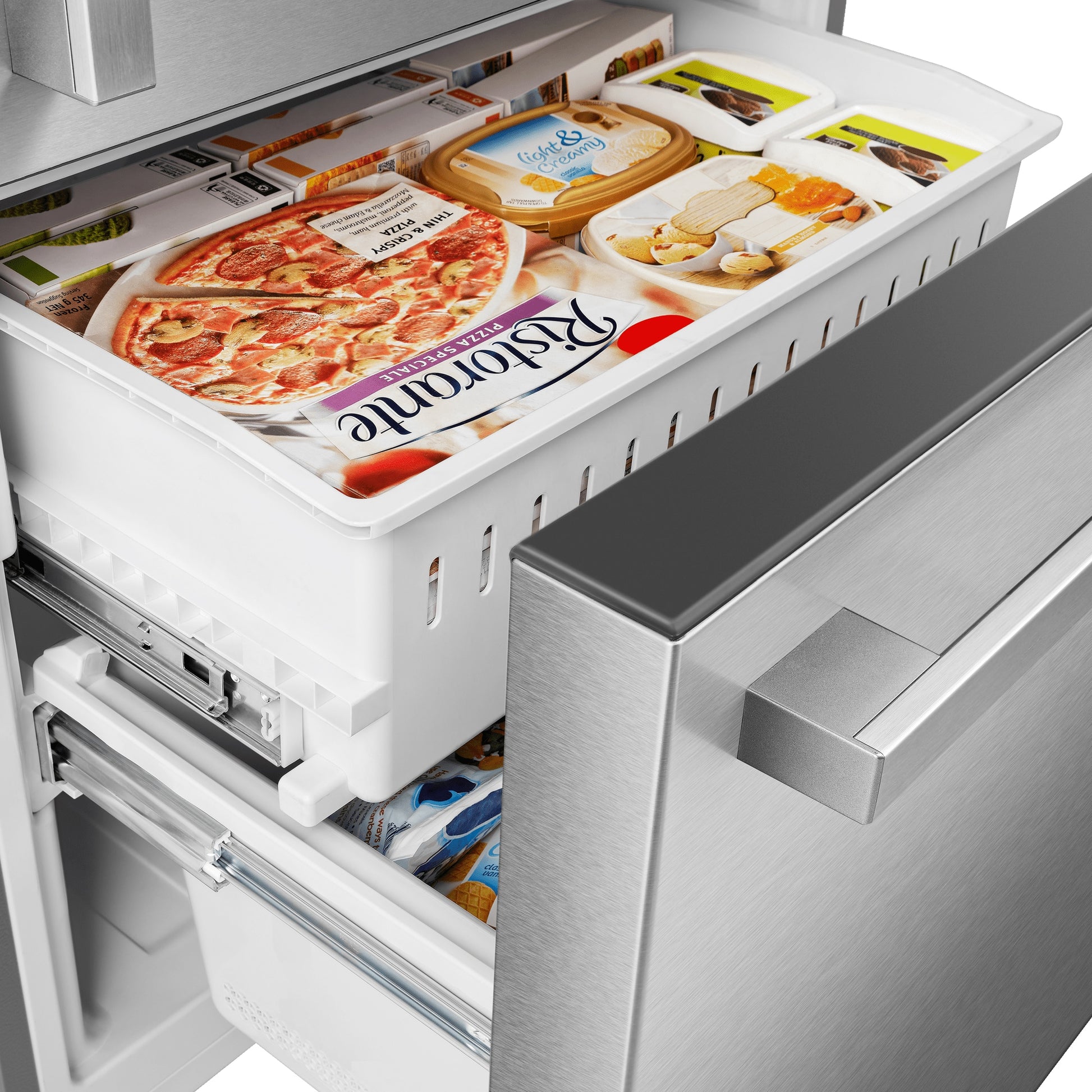 Hisense 17.2-cu ft Counter-Depth 32-in Wide Bottom-Freezer Refrigerator Fingerprint Resistant Stainless Steel ) ENERGY STAR Certified