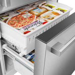Hisense 17.2-cu ft Counter-Depth 32-in Wide Bottom-Freezer Refrigerator Fingerprint Resistant Stainless Steel ) ENERGY STAR Certified