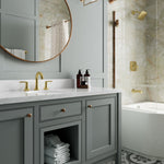 Pfister Vaneri Brushed Gold Widespread 2-handle WaterSense High-arc Bathroom Sink Faucet with Drain