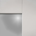 6573399  RELIABILT 32-in x 80-in Solid Core 3-panel Frosted glass Left Hand MDF Single Prehung Interior Door