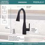 Peerless Xander Single-Handle Pull-Down Kitchen Faucet in Matte Black, P7919LF-BL, MRSP: $428, FINAL PRICE: $ + TAX