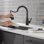 Peerless Xander Single-Handle Pull-Down Kitchen Faucet in Matte Black, P7919LF-BL, MRSP: $428, FINAL PRICE: $ + TAX