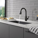 Peerless Xander Single-Handle Pull-Down Kitchen Faucet in Matte Black, P7919LF-BL, MRSP: $428, FINAL PRICE: $ + TAX