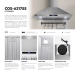 Cosmo 30-in Ducted 380-CFM Stainless Steel Wall-Mounted Range Hood, COS-63175S *JR2509, Retail: $279.99, FINAL PRICE: $149.99 + TAX