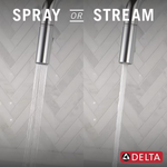 Delta Nicoli Chrome Single Handle Deck-mount Pull-down Kitchen Faucet with Sprayer (Includes Deck Plate), 19868LF #6605076 *JR2512, Retail: $185.82, FINAL PRICE: $129.99 + TAX