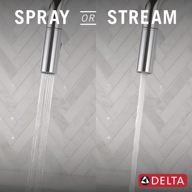 Delta Nicoli Chrome Single Handle Deck-mount Pull-down Kitchen Faucet with Sprayer (Includes Deck Plate), 19868LF #6605076 *JR2512, Retail: $185.82, FINAL PRICE: $129.99 + TAX