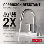 Delta Nicoli Two Handle Centerset Pull-Down Bathroom Faucet in Chrome, 25749LF-PD, MRSP: $233.2, FINAL PRICE: $ + TAX