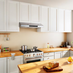 VIKIO 36-in Ducted 800-CFM Stainless Steel Under Cabinet Range Hood, HC0236A  RC13-36 #4842890  *JR2510, Retail: $338.99, FINAL PRICE: $194.99 + TAX