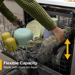 Whirlpool Eco Series 24-in Top Control Built-in Dishwasher ( Black ) With Third Rack, Sensor Cycle with AI Intelligent Wash, Soak and Clean , 47-Decibel