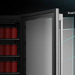 Hisense 23.4-in W 164 -Can Capacity Stainless Steel Built-in/Freestanding Indoor Beverage Refrigerator with Glass Door