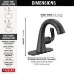 Delta Arvo Single Handle Pull-Down Bathroom Faucet in Matte Black, 15840LF-BLPD, MRSP: $328.45, FINAL PRICE: $69.99 + TAX