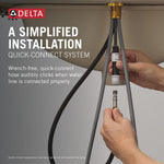 Delta Arvo Champagne Bronze Single hole 1-handle WaterSense Mid-arc Residential Handle